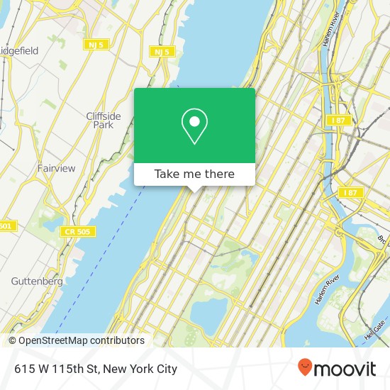 615 W 115th St map