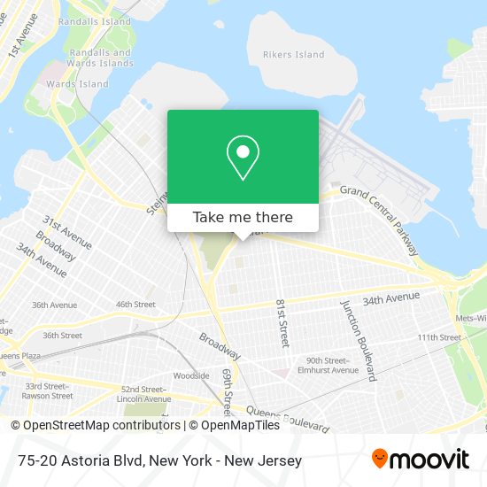 Mapa de 75-20 Astoria Blvd