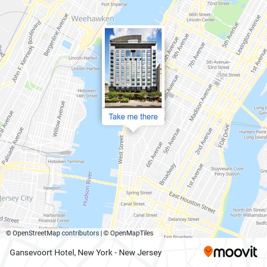 Mapa de Gansevoort Hotel