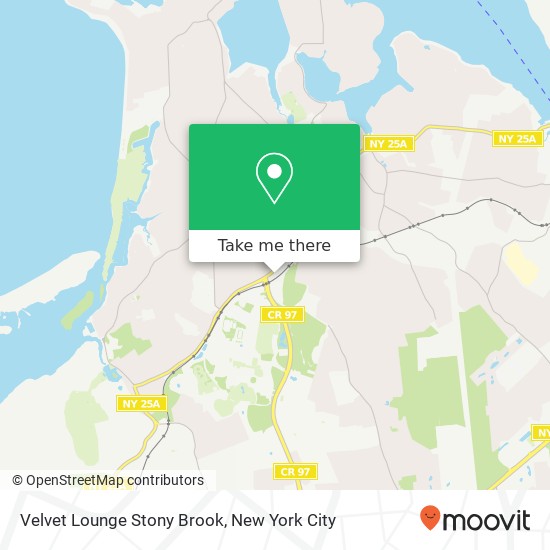 Velvet Lounge Stony Brook map