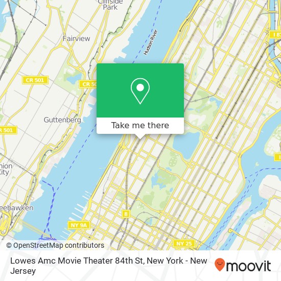 Mapa de Lowes Amc Movie Theater 84th St