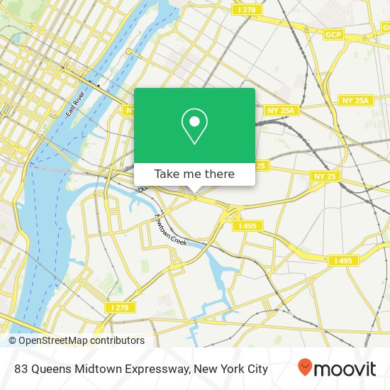 83 Queens Midtown Expressway map
