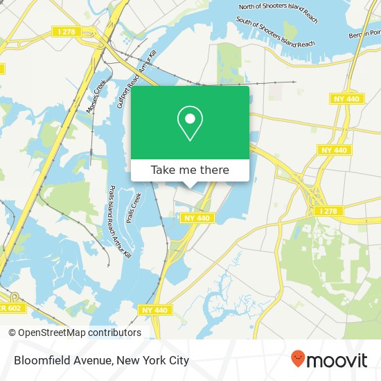 Mapa de Bloomfield Avenue