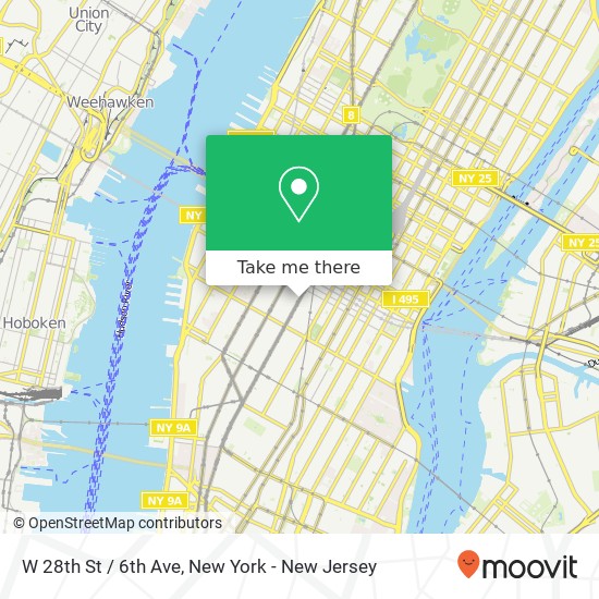 W 28th St / 6th Ave map