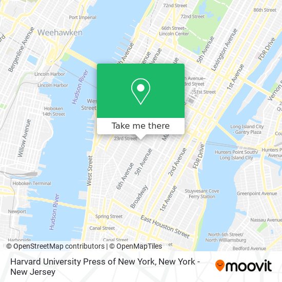 Mapa de Harvard University Press of New York