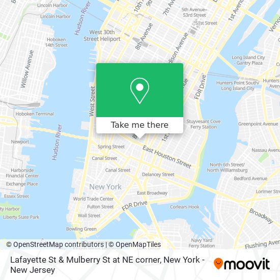 Lafayette St & Mulberry St at NE corner map
