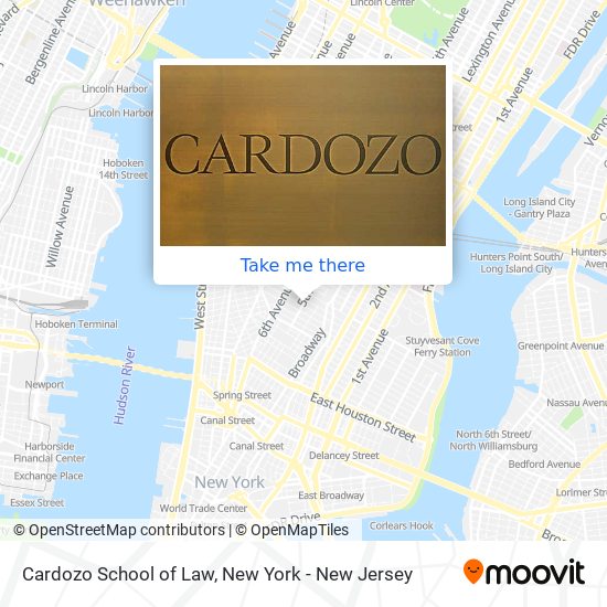 Cardozo School of Law map