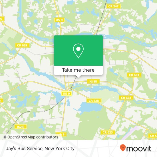 Mapa de Jay's Bus Service