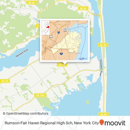 Mapa de Rumson-Fair Haven Regional High Sch