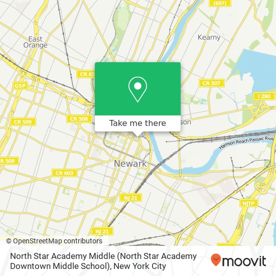 North Star Academy Middle (North Star Academy Downtown Middle School) map