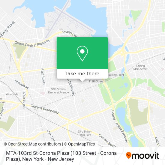 Mapa de MTA-103rd St-Corona Plaza (103 Street - Corona Plaza)