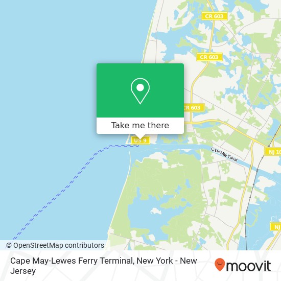 Mapa de Cape May-Lewes Ferry Terminal