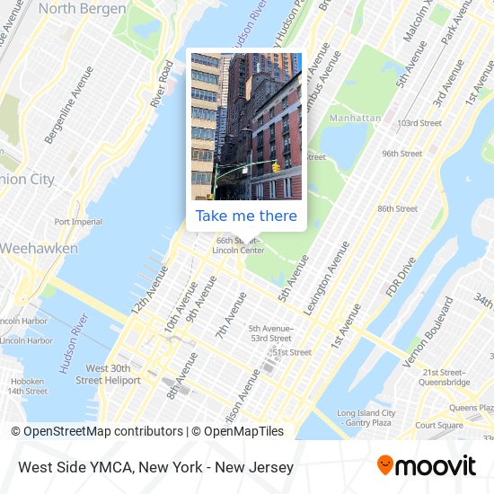West Side YMCA map