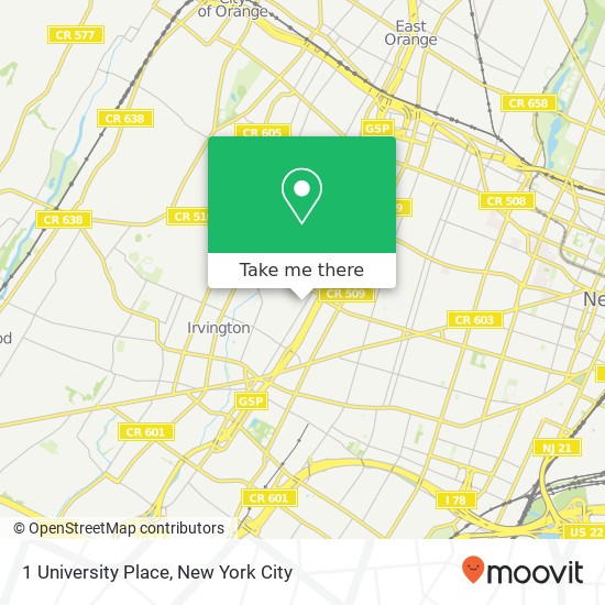 1 University Place map