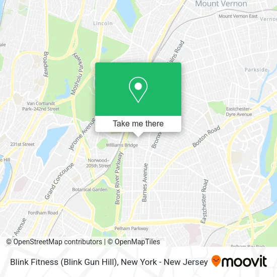 Mapa de Blink Fitness (Blink Gun Hill)