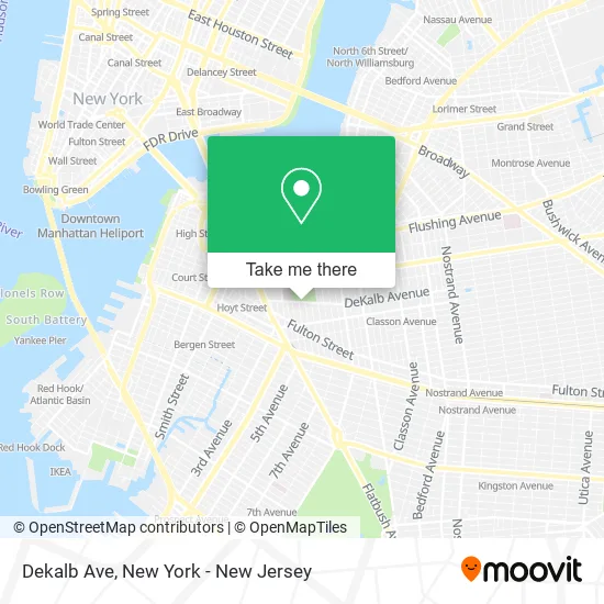 Dekalb Ave map