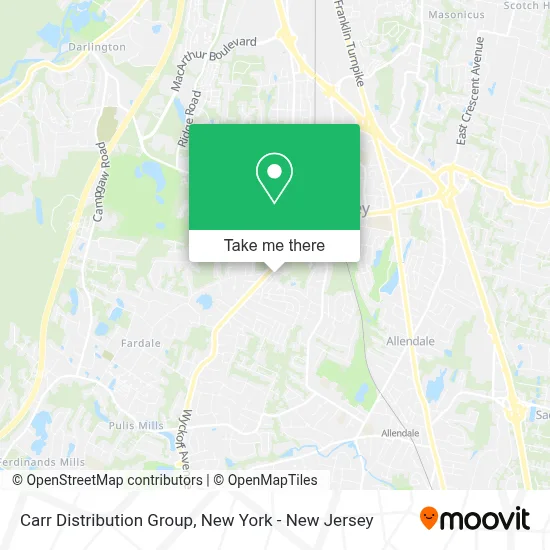 Carr Distribution Group map