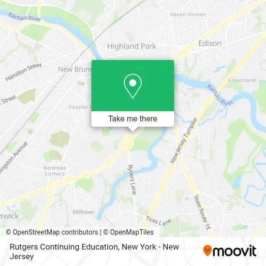 Rutgers Continuing Education map