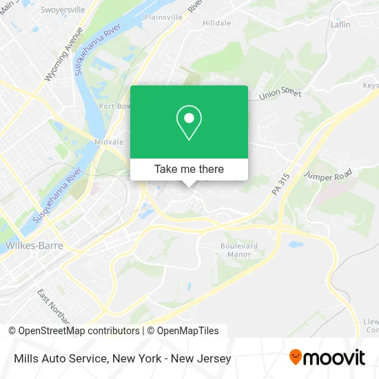 Mills Auto Service map