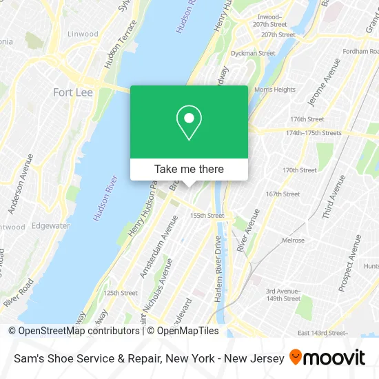 Sam's Shoe Service & Repair map