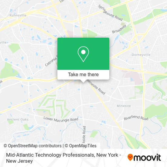 Mid-Atlantic Technology Professionals map