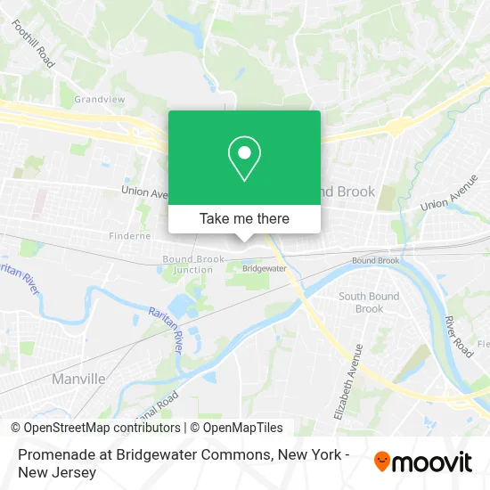 Promenade at Bridgewater Commons map