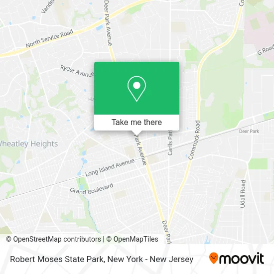 Robert Moses State Park map