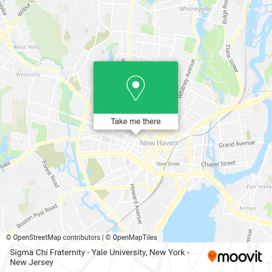 Sigma Chi Fraternity - Yale University map