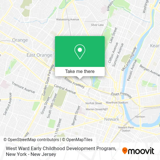 West Ward Early Childhood Development Program map