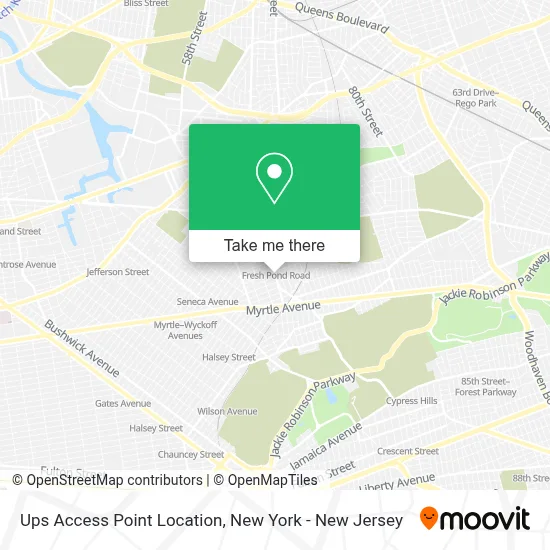 Ups Access Point Location map