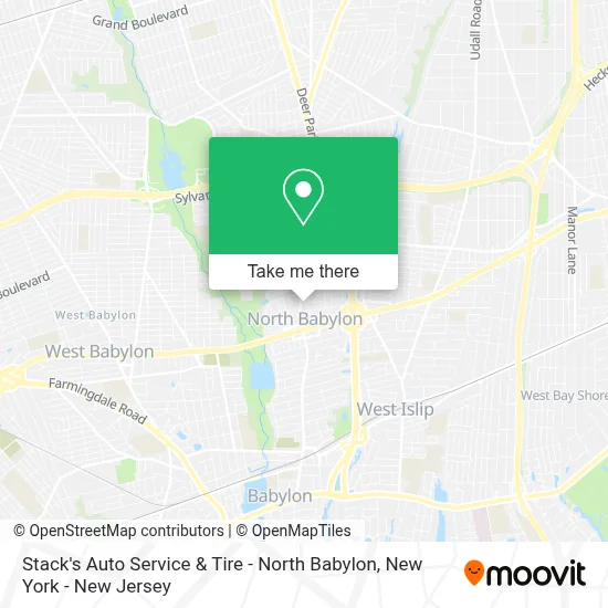 Stack's Auto Service & Tire - North Babylon map