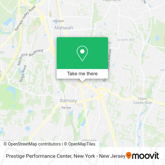 Prestige Performance Center map