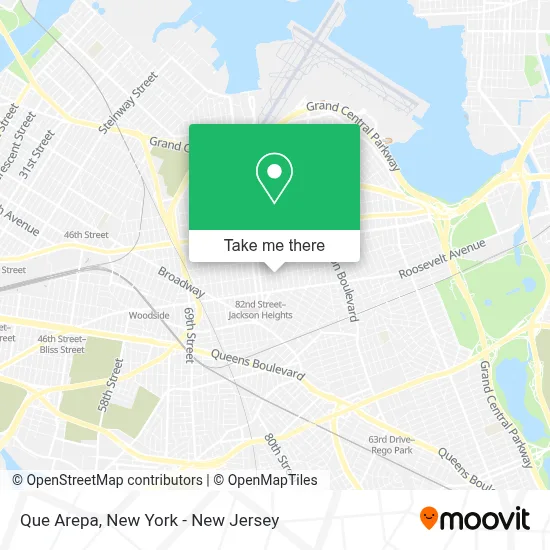 Que Arepa map