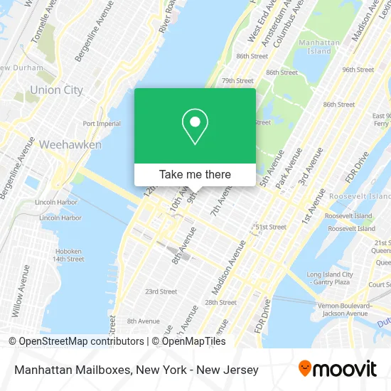 Manhattan Mailboxes map