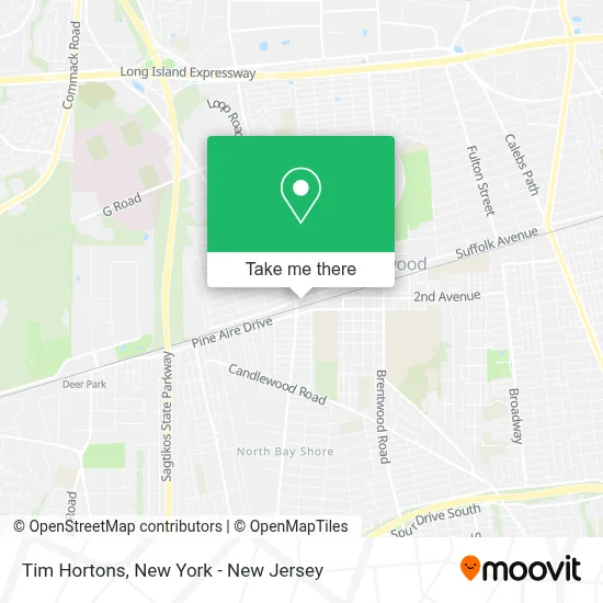 Tim Hortons map