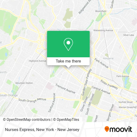 Nurses Express map