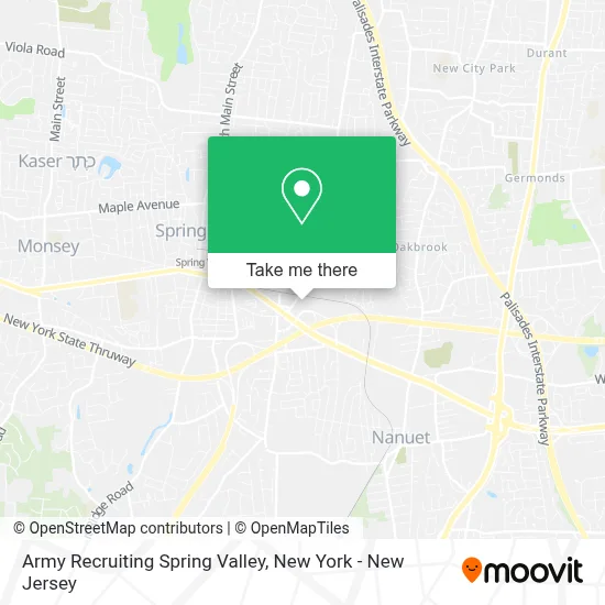 Army Recruiting Spring Valley map