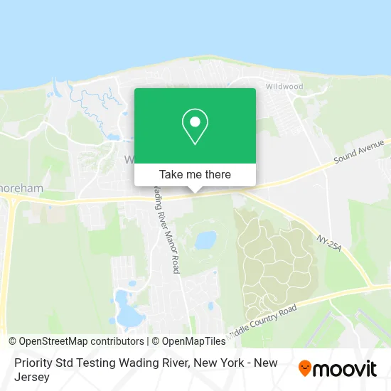 Priority Std Testing Wading River map