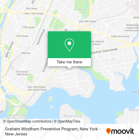 Graham Windham Preventive Program map