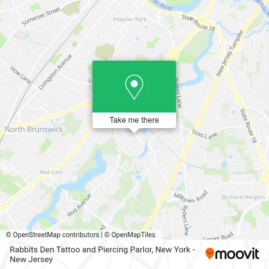Rabbits Den Tattoo and Piercing Parlor map