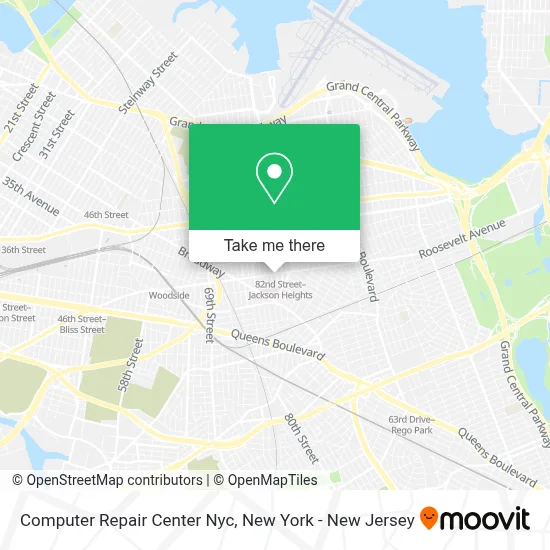 Computer Repair Center Nyc map