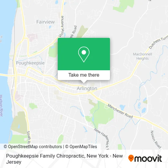 Poughkeepsie Family Chiropractic map