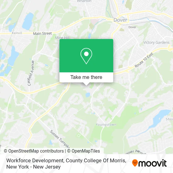 Workforce Development, County College Of Morris map