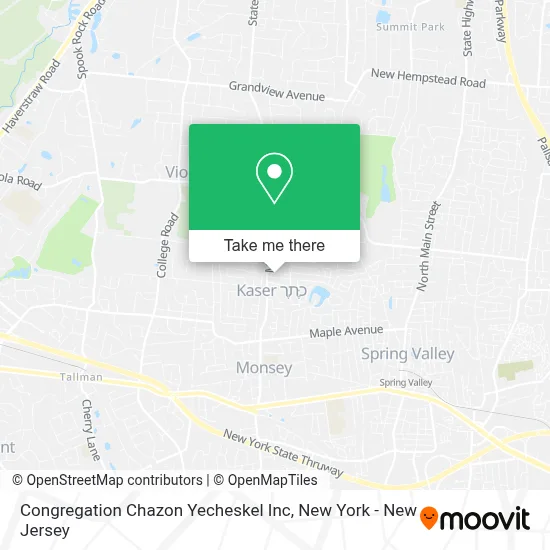Congregation Chazon Yecheskel Inc map