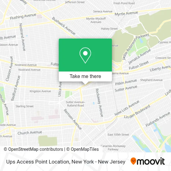 Ups Access Point Location map