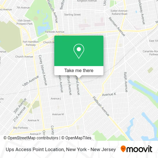 Ups Access Point Location map