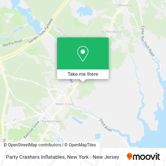 Party Crashers Inflatables map