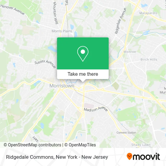 Ridgedale Commons map