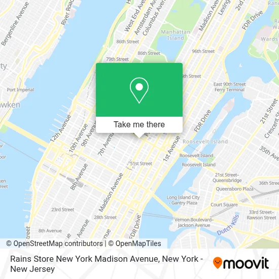 Rains Store New York Madison Avenue map