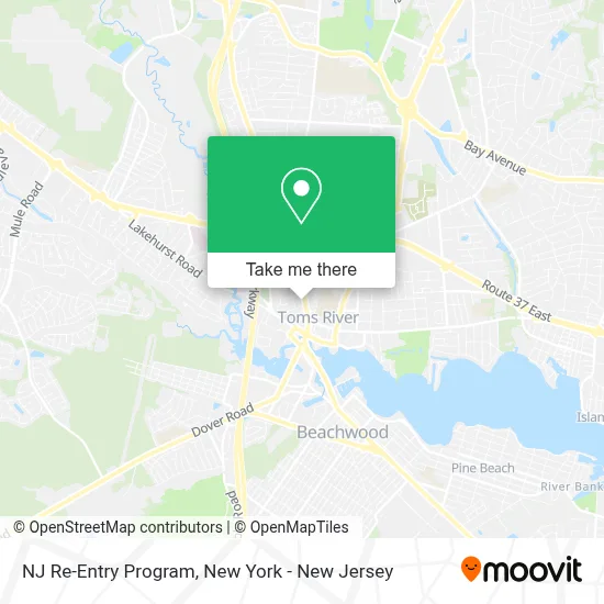 NJ Re-Entry Program map